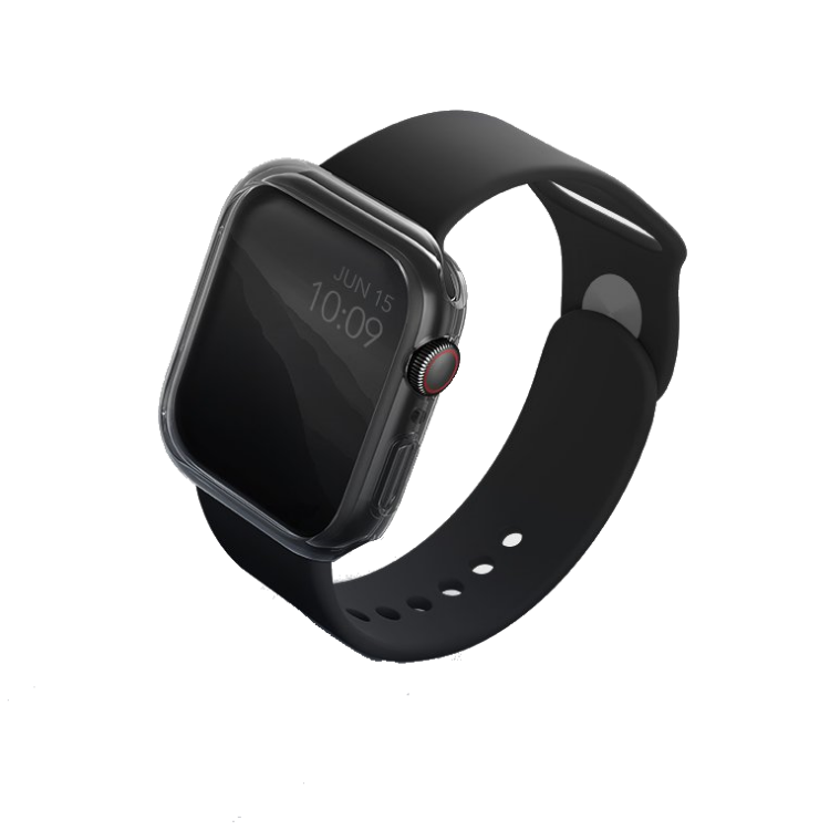 Uniq Glase Dual Case for Apple Watch 45mm - Clear / Smoke - كفر + حماية شاشة - ساعة الابل واتش - يونيك