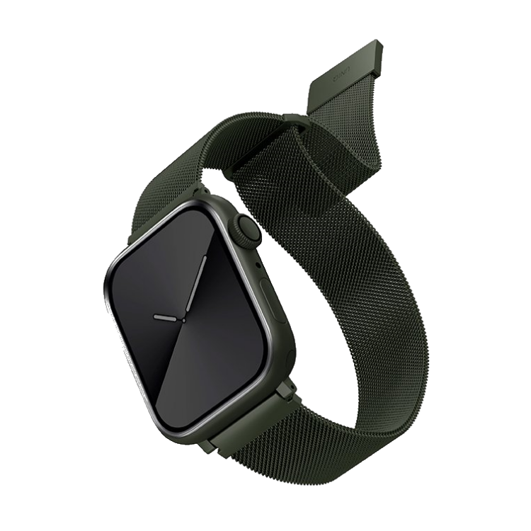 Uniq Dante Milanese Mesh Steel Strap For Apple Watch - Hunter Green - سير ساعة ابل واتش