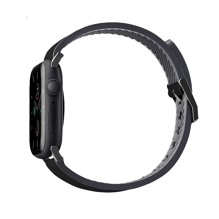 Uniq Straden Leather Strap For Apple Watch - Midnight Black - سير ساعة ابل واتش
