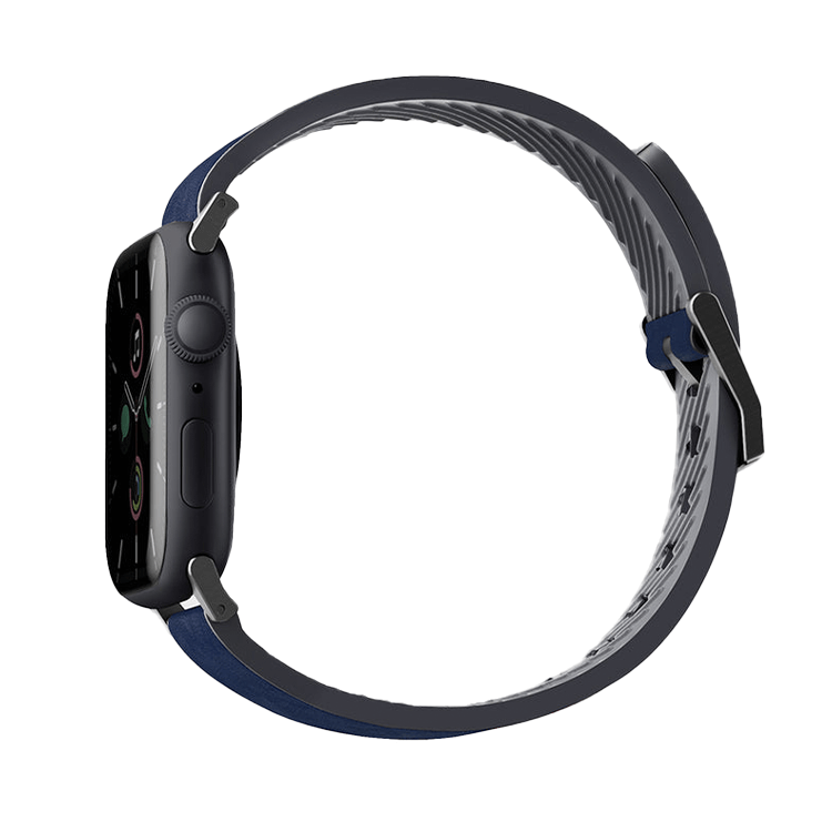 Uniq Straden Leather Strap For Apple Watch - Prussian Blue - سير ساعة ابل واتش