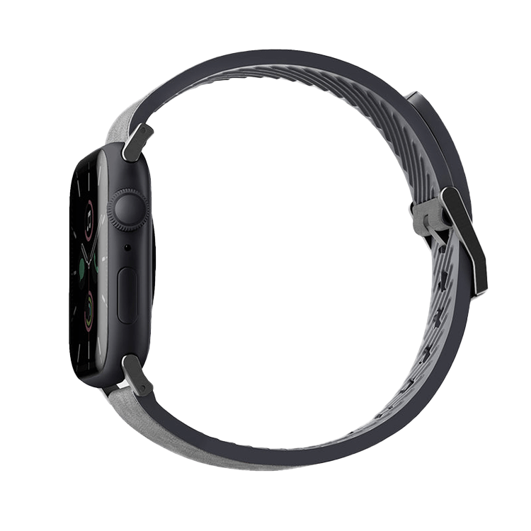 Uniq Straden Leather Strap For Apple Watch - Rhino Grey - سير ساعة ابل واتش