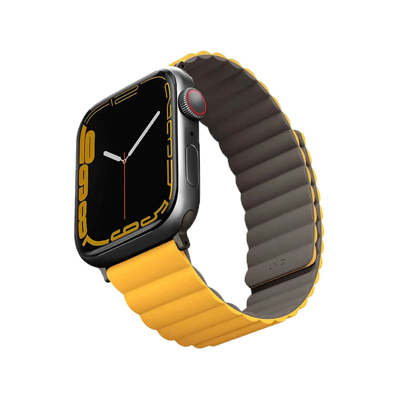 Uniq Revix Reversible Strap for Apple Watch - Mustard / Khaki - سير ساعة ابل - لونين