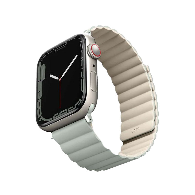 Uniq Revix Reversible Strap For Apple Watch - Sage / Beige - سير ساعة ابل - لونين