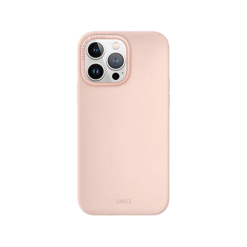 Uniq Hybrid Lino case - Lino Blush pink - for iPhone 14 Pro/14 Pro MAX - كفر حماية عالية - يونيك