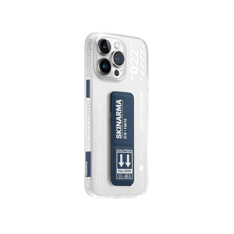 SkinArma Taihi Sora Case for iPhone 14/14 Plus/14 Pro/14Pro Max - Blue - كفر حماية عالية مع مغناطيس للسيارة ومسكة ستاند