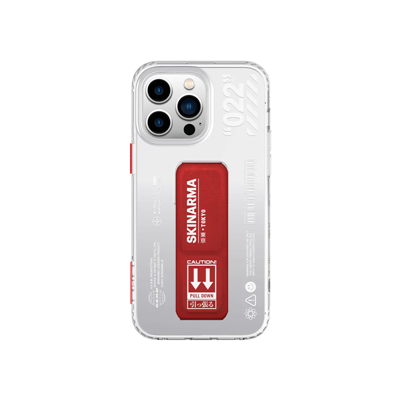 SkinArma Taihi Sora Case for iPhone 14/14 Plus/14 Pro/14Pro Max -  Red - كفر حماية عالية مع مغناطيس للسيارة ومسكة ستاند