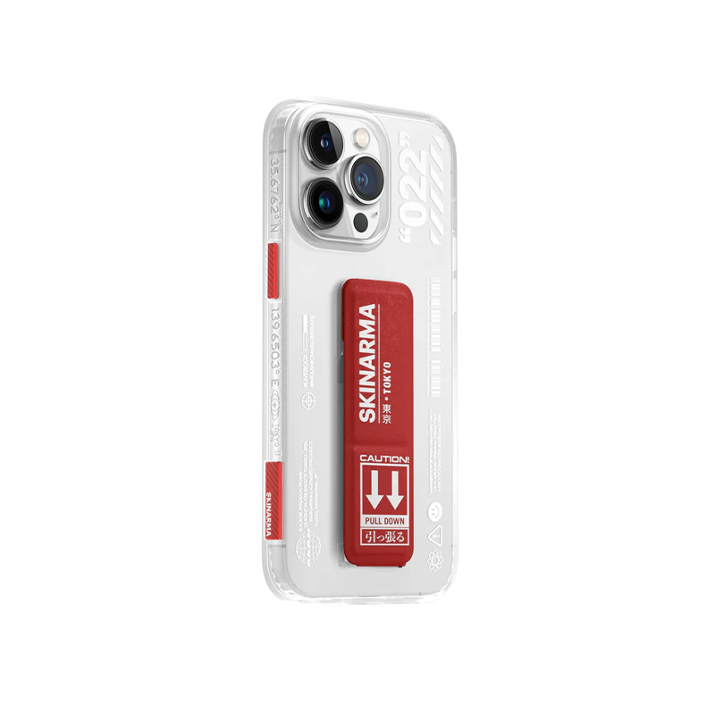 SkinArma Taihi Sora Case for iPhone 14/14 Plus/14 Pro/14Pro Max -  Red - كفر حماية عالية مع مغناطيس للسيارة ومسكة ستاند