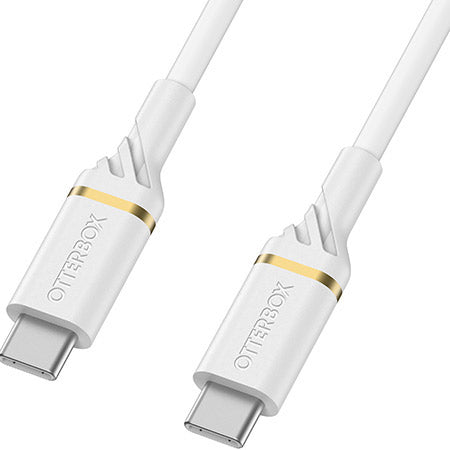 OtterBox USB-C to USB-C Cable - Standard - 3M - White - سلك شحن - تايب سي - اوتربوكس - عالي الجودة مقاوم للقطع - كفالة 5 سنين