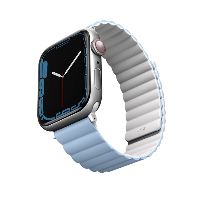 Uniq Revix Reversible Strap for Apple Watch - Arctic White / Blue - سير ساعة ابل - لونين
